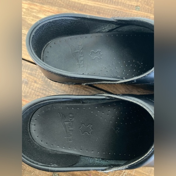 Dansko black leather professional nurses clogs shoes size EU 38 - Picture 5 of 11